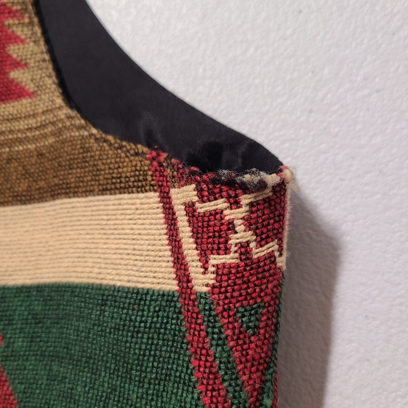 Attitudes Aztec Southwestern Mens Medium Vest Cotton/Acetate Lining Made USA - Picture 6 of 6